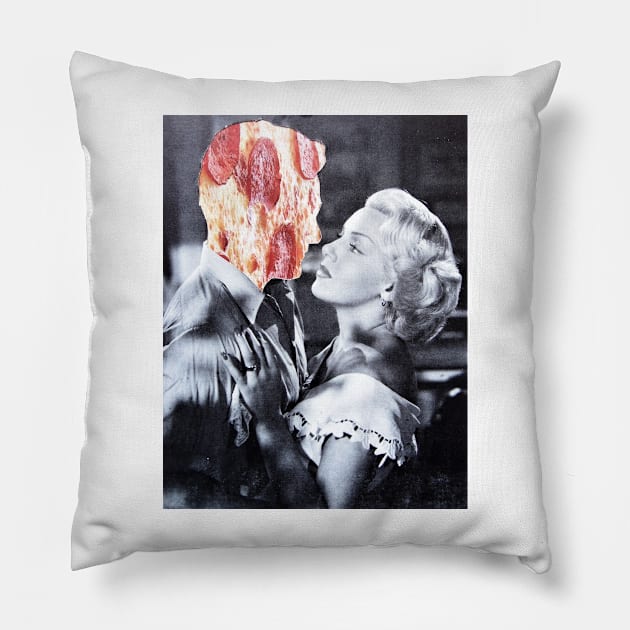 Pizza, and the woman who loves them. Pillow by Goodlucklara