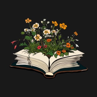 Flowers growing from book T-Shirt