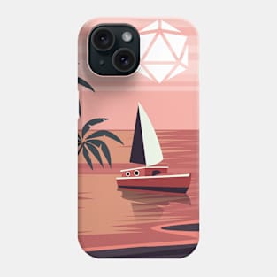 Minimalist Beach Summer Sunset Polyhedral Dice Sun Phone Case