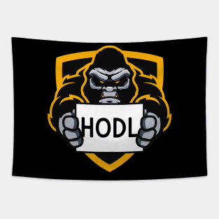Hold On For Dear Life HODL Ape Tapestry
