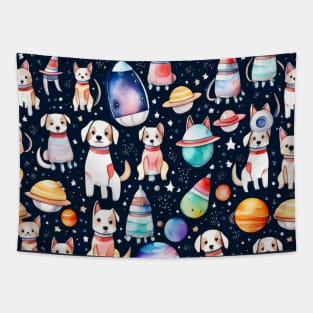 Cute space dogs Tapestry