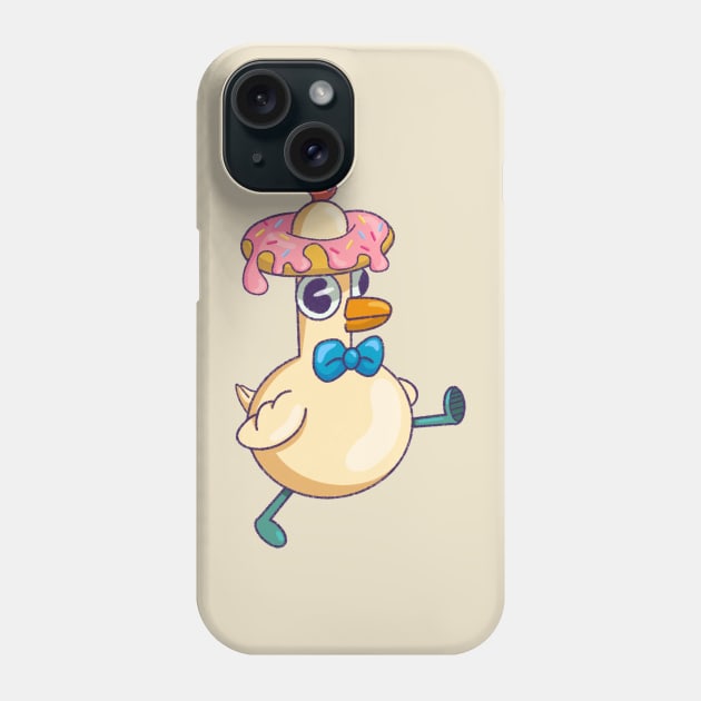 Chicken with a donut hat Phone Case by DreamPassion