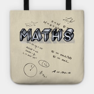 Maths formulae with the word maths in 3d Tote