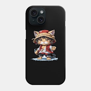 Cat and one piece Phone Case