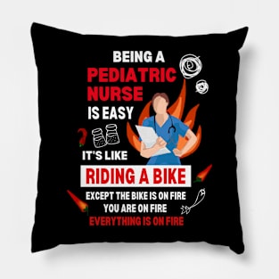 Being a Pediatric Nurse Funny Quote Sayings Dark Humor Pillow