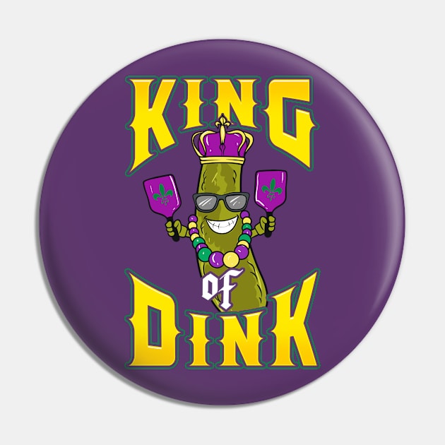 Mardi Gras Pickleball King Of Dink Pin by E