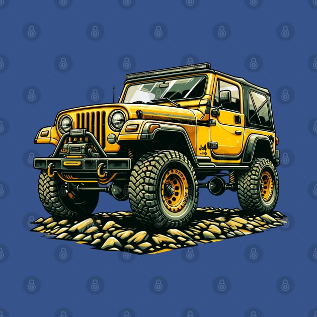 Offroad yellow Jeep by Art_Boys