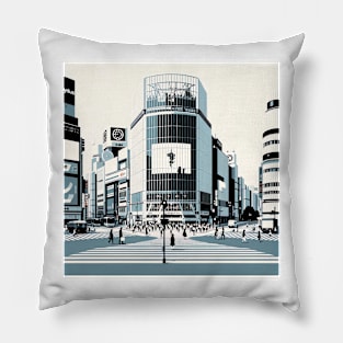 Shibuya Crossing Tokyo Pillow