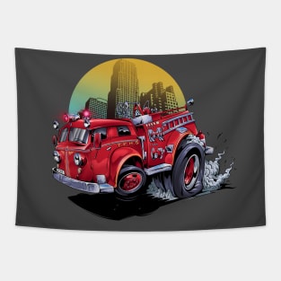 Go Fire Truck Tapestry