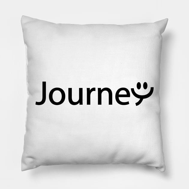 Journey creative typography design Pillow by DinaShalash
