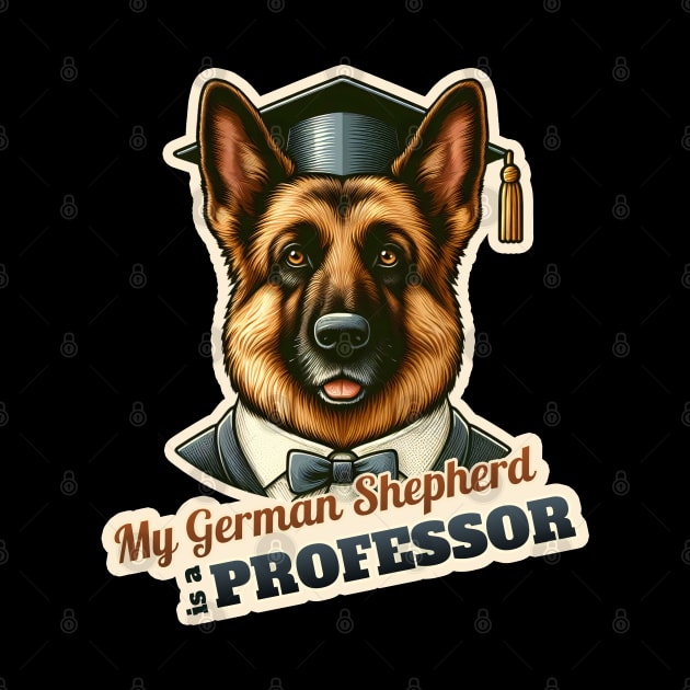 German Shepherd Professor by k9-tee