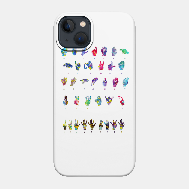 Sign Language Alphabet - Alphabet - Phone Case