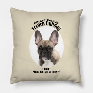 Lucky Frenchie Pillow