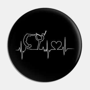 Heartbeat yoga ECG Pin