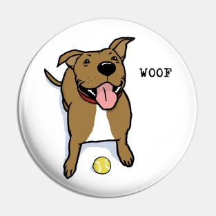 Woof Dog | Big Brown Dog With Tennis Ball Wants To Play Pin