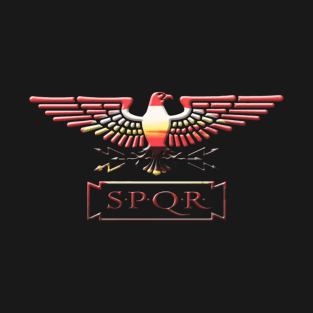 S*P*Q*R*- Roman Empire Standard Shield Golden eagle T-Shirt