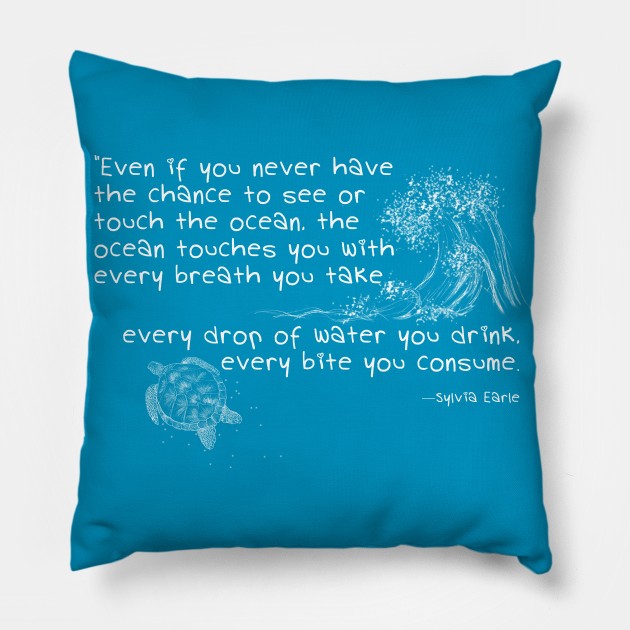 The Ocean Touches Us Pillow by Maris