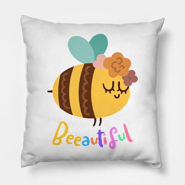 Cute Beeautiful Bee Pillow by JanesCreations