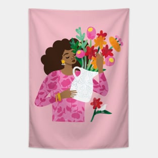 Pitcher of Flowers Tapestry