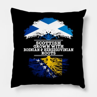 Scottish Grown With Bosnian Herzegovinian Roots - Gift for Bosnian Herzegovinian With Roots From Bosnia  Herzegovina Pillow