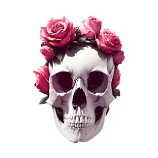 Skull with a crown of roses T-Shirt