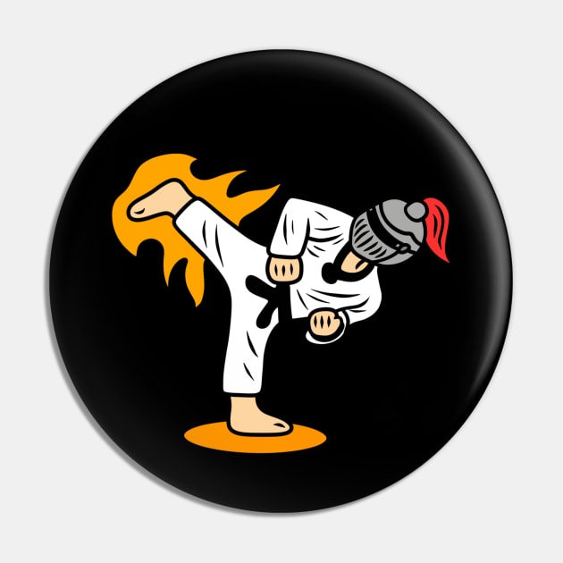 Cute Taekwondo Knight Pin by Andrew Hau