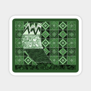 the wallpaper in green nature risk waves of patterns ecopop art Magnet