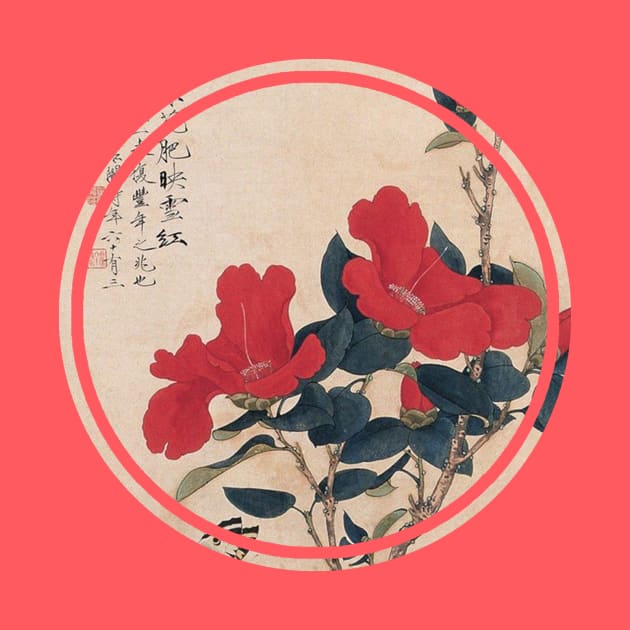 Old japanese flower painting by Bearpear