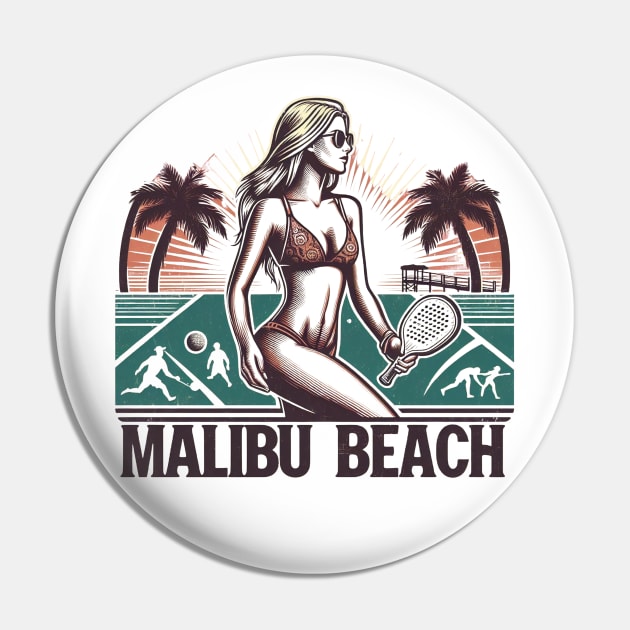 Malibu Beach Pickleball Beach Bikini Palm Trees Pin by Battlefoxx Living Earth