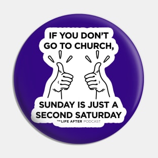 Second Saturday | Purple Items Pin