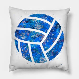 Volleyball Ball blue watercolor Pillow
