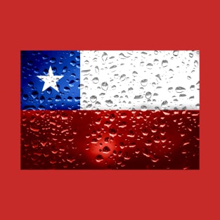 Flag of Chile - Raindrops T-Shirt