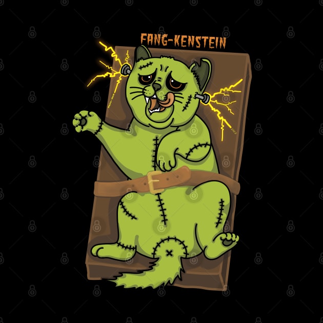 FANG-KENSTEIN, the Creepy Frankenstein Cat Monster by meow-mom