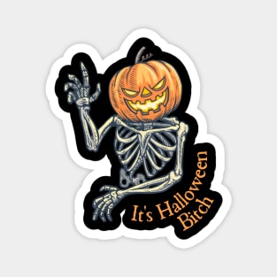 Pumpkin Head Skeleton Magnet