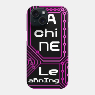 Machine Learning Circuit Board | Pink White Phone Case