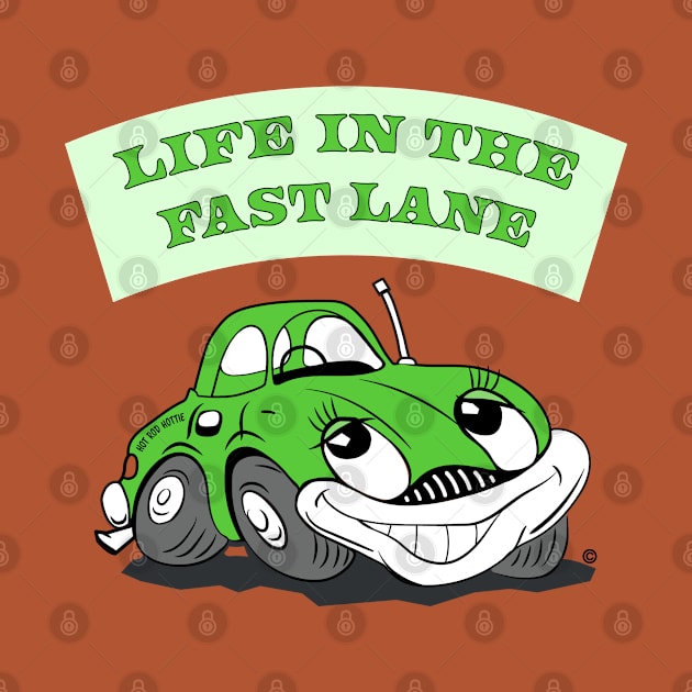 Hot Rods, Life in the Fast Lane, cartoon car by Morrissey OC