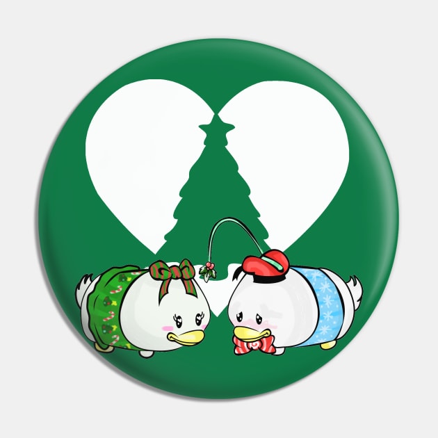 Tsum Tsum Mistletoe - Donald and Daisy Pin by PinklyBee