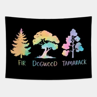 Subtle Anti Trump Fir Dogwood Tamarack Funny Tree Pun Political Nature Design Tapestry