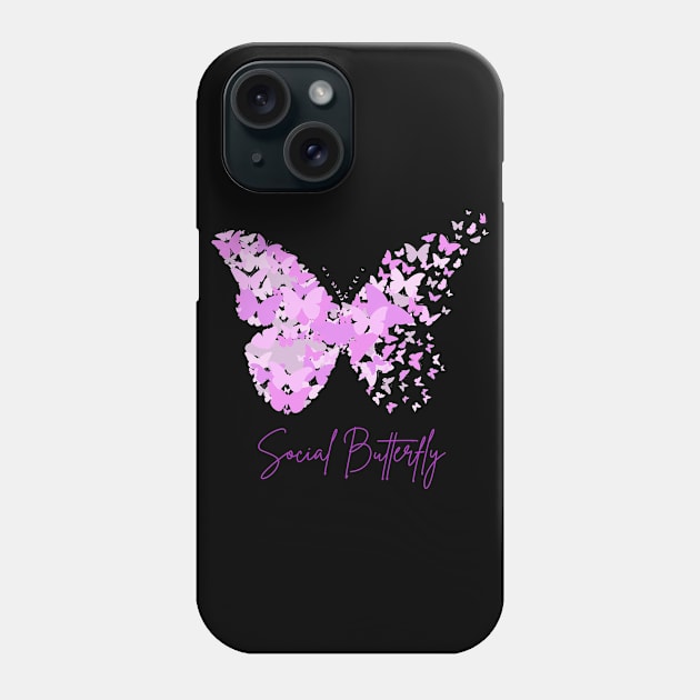 Social Butterfly Personality v1 Phone Case by WhoopsieDaisie!