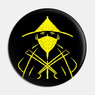 Yellow Ninja Samurai Pin