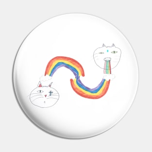 Rainbow Cats, no Dabbing Unicorns Pin