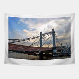 Albert Bridge River Thames London England UK Tapestry