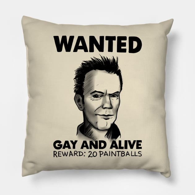 Community Wanted Pillow by RetroFreak