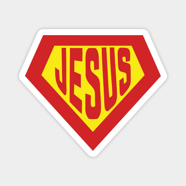 Super Jesus (Funny Christian T-Shirt) - Fun Magnet by Ted Fuller