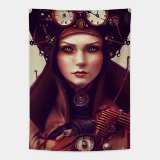 Steampunk Female Scientist Tapestry