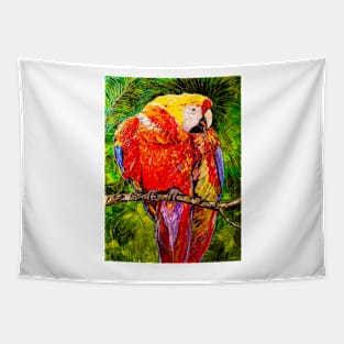 Parrot with coffee bean Tapestry