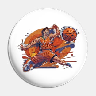 Basketball player shooting Pin