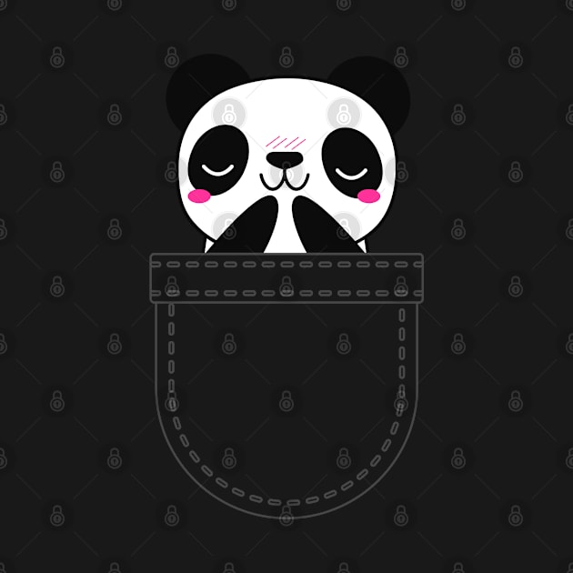 Kawaii panda in pocket by Shirt Vibin