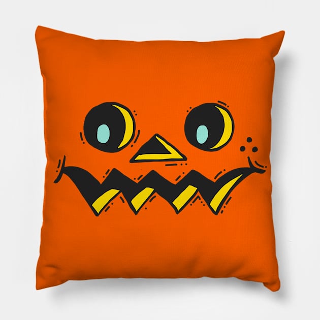 Jac-O-Lantern Pillow by PantherPuke