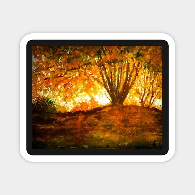 Fantasy Autumn tree Magnet by redwitchart